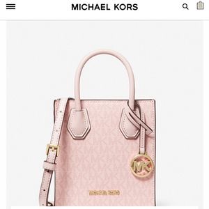 MICHAEL MICHAEL KORS Mercer Extra-Small Logo and Leather Crossbody Bag